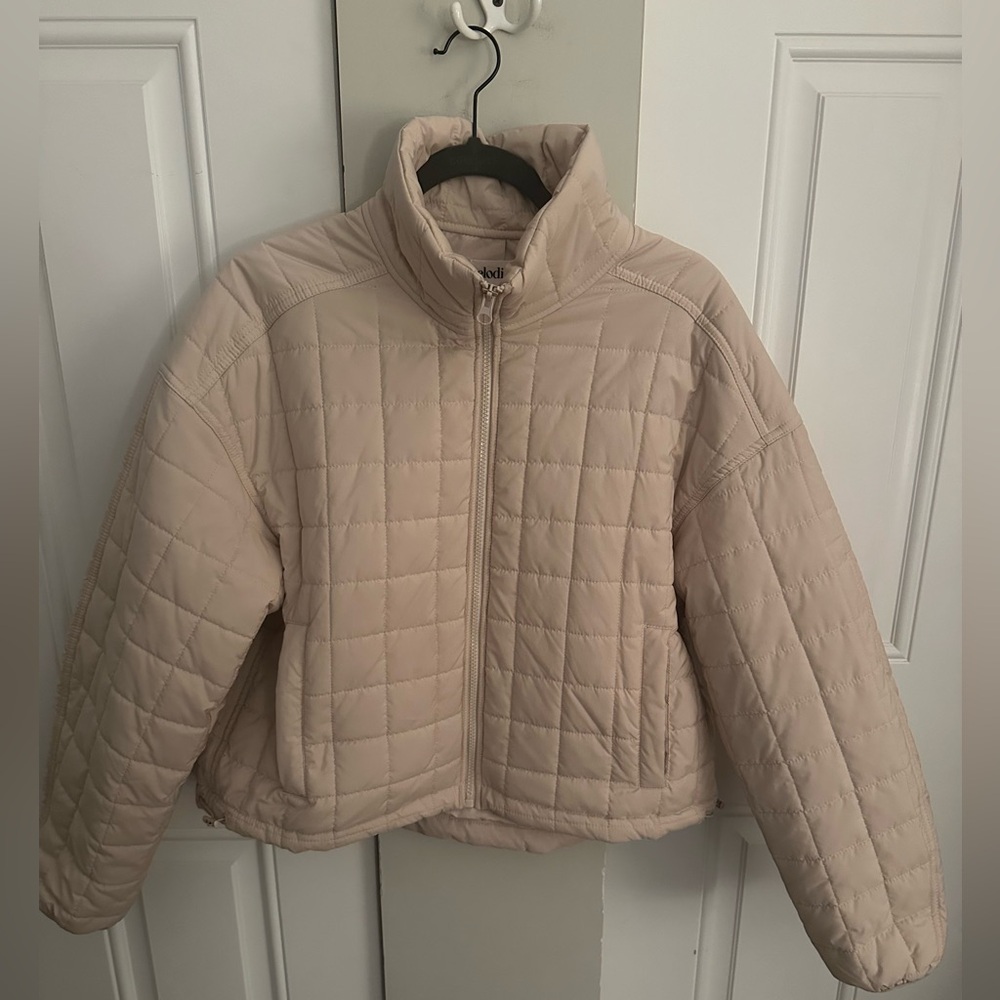 Elodie Crop Jacket Cream Size Medium